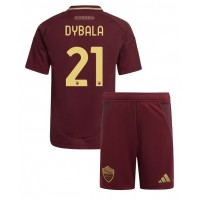 AS Roma Paulo Dybala #21 Hjemme Trøje Børn 2024-25 Kortærmet (+ Korte bukser)